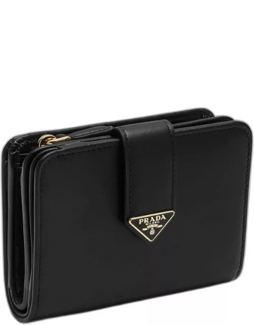 Small black leather wallet