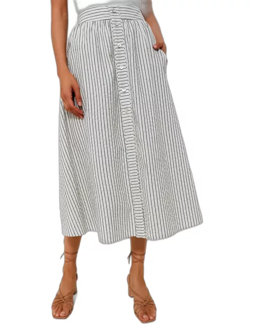 Linen Stripe Cora Skirt
