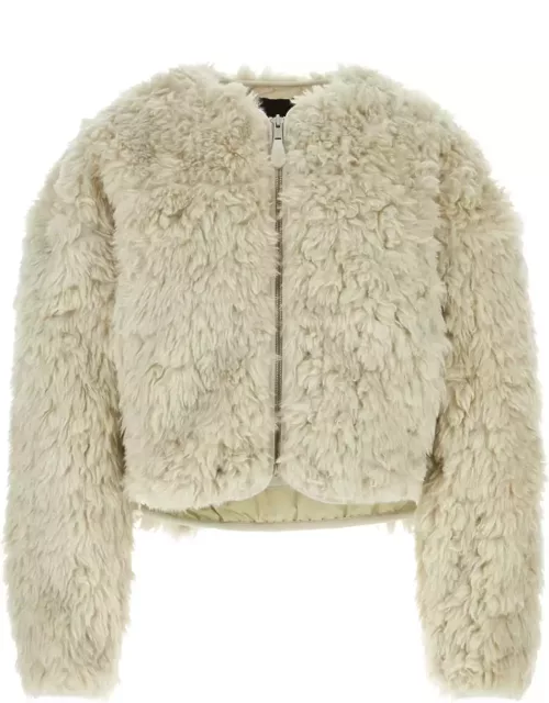 Entire Studios Ivory Eco Fur Coat