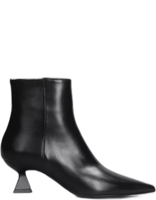 Roberto Festa Jina High Heels Ankle Boots In Black Leather