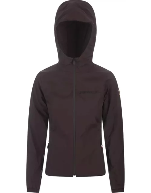Moncler Grenoble Mietres Hooded Jacket In Dark Brown