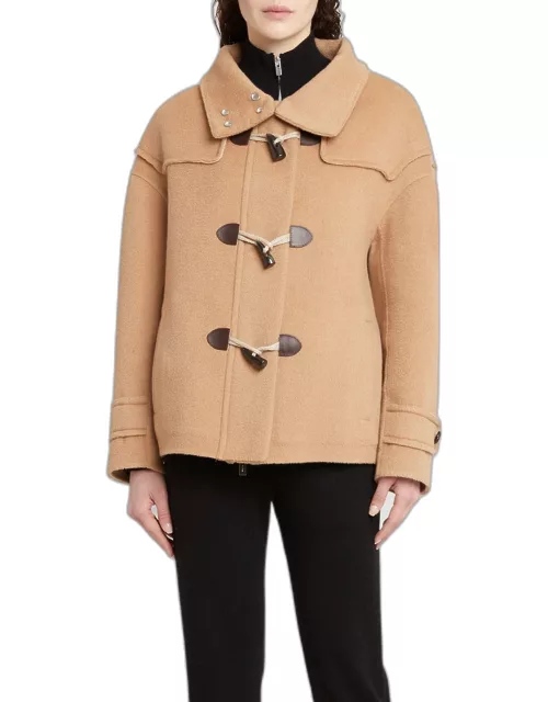 Toggle Cashmere-Wool Outerwear Jacket