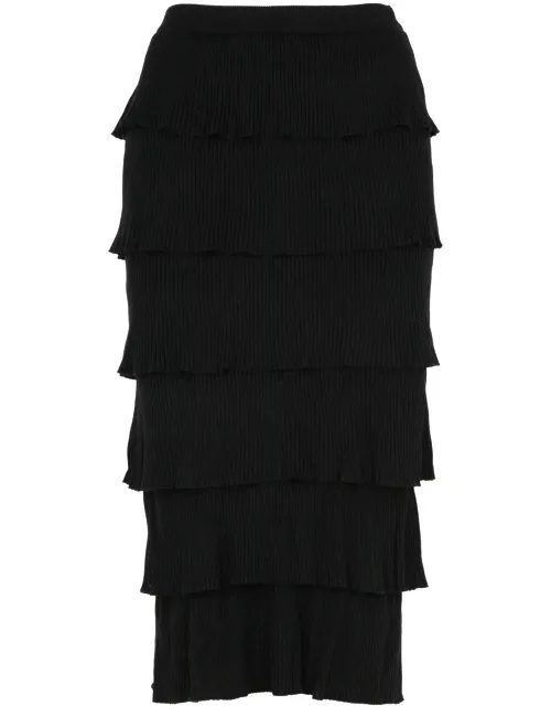 Moschino Black Virgin Wool Skirt