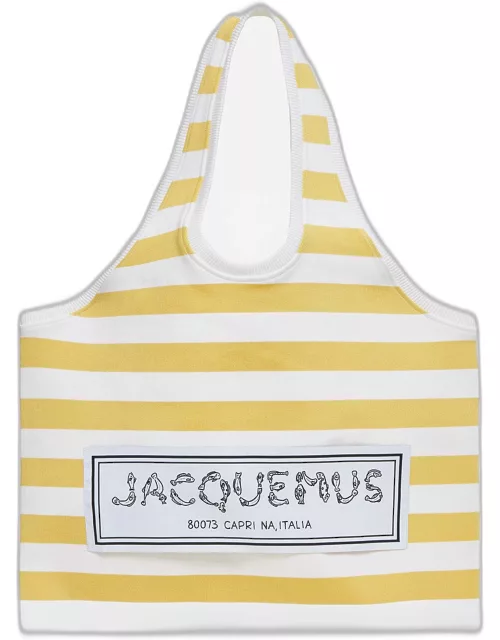 Jacquemus Le Tote Marcel Striped Knit Bag