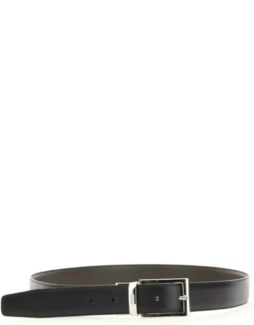 Zegna Logo Detailed Buckle Belt