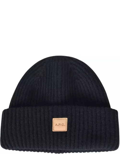 A. P.C. Logo Patch Knitted Beanie