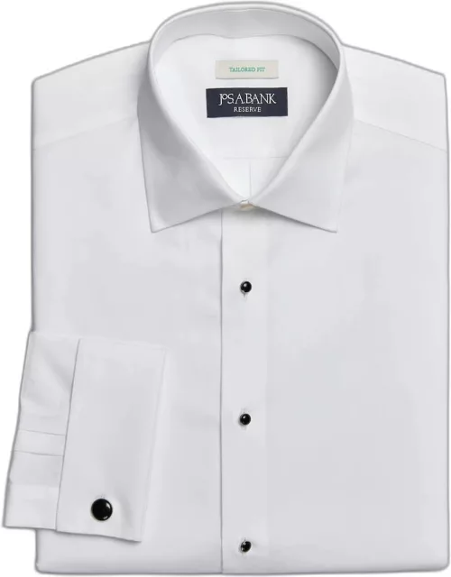 JoS. A. Bank Men's Reserve Collection Tailored Fit Formal Dress Shirt, White
