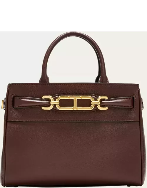 Whitney Small Top-Handle Bag in Grained Calfskin