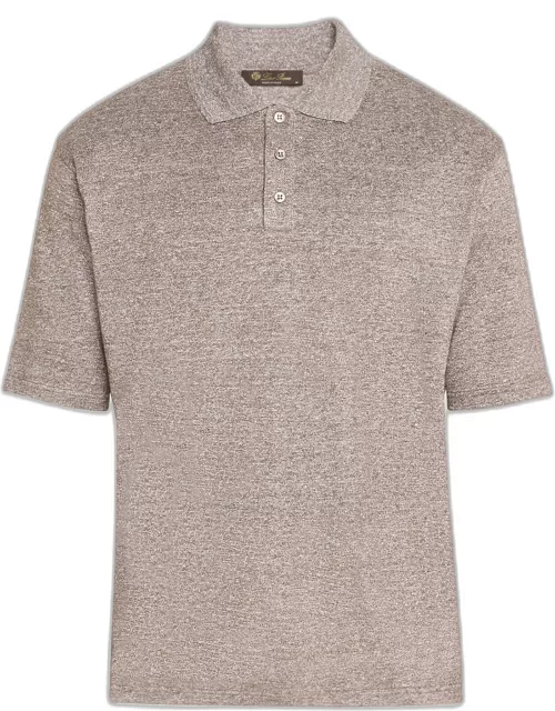 Men's Mollia Linen and Cotton Jersey Polo Shirt