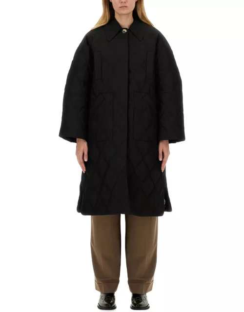 ganni coat with raglan sleeve