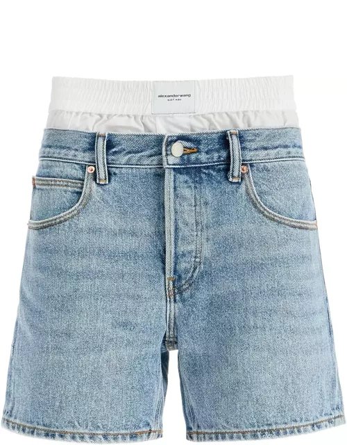 ALEXANDER WANG denim shorts with boxer insert for added