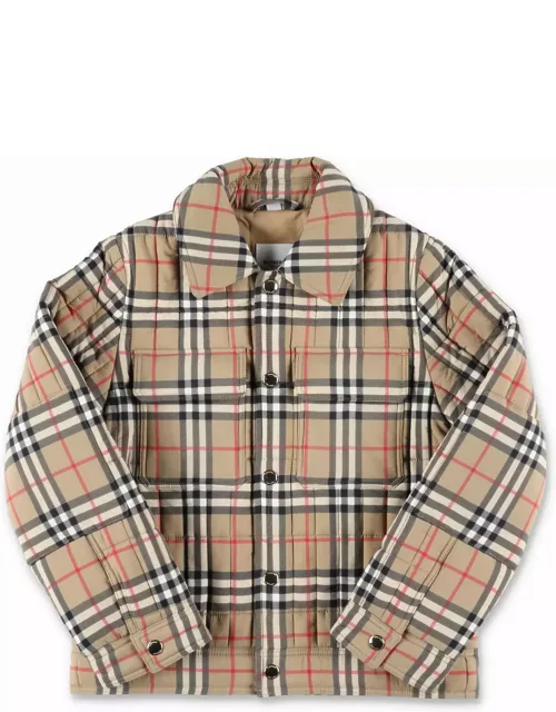 Burberry Check Nylon Quilted Gideon Jacket