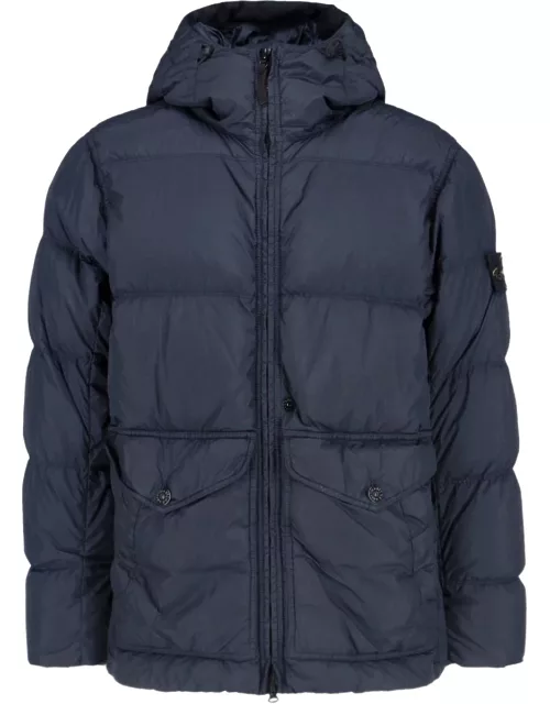 Stone Island Logo Hooded Down Jacket