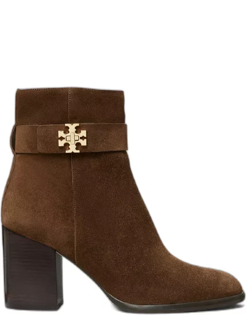 T-Lock Heeled Suede Ankle Boot
