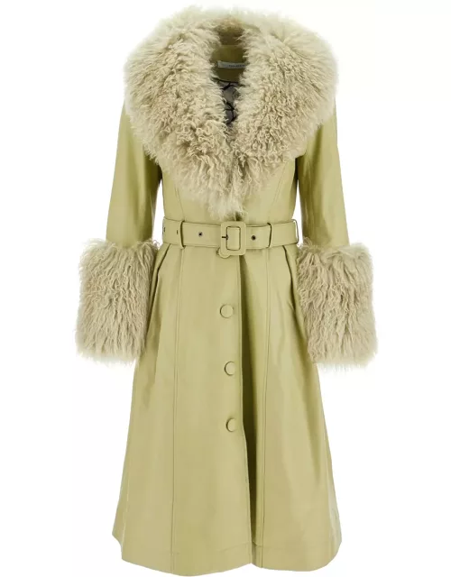 Saks Potts Foxy Leather And Shearling Long Coat