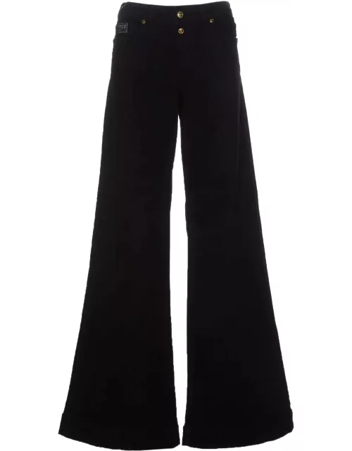 Versace Jeans Couture Flare Jeans With Logo Decoration