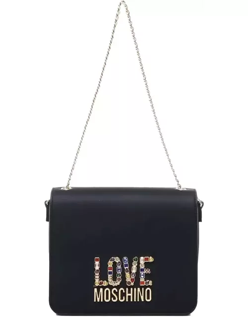 Love Moschino Embellished Chain-linked Shoulder Bag