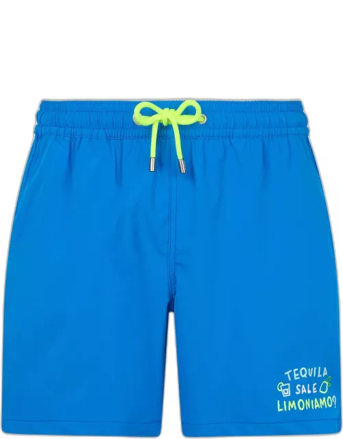 MC2 Saint Barth Man Comfort Swim Shorts With Tequila, Sale, Limoniamo Embroidery Insulti Luminosi Special Edition