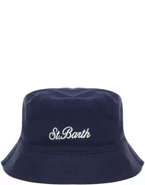 MC2 Saint Barth Bucket Hat In Linen And Cotton Blend