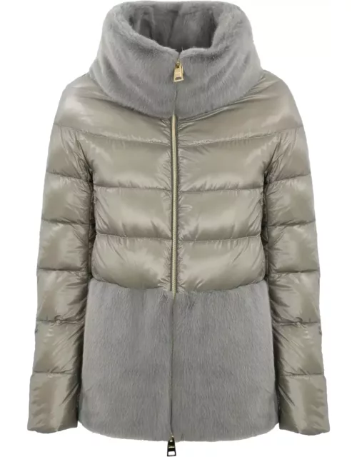 Herno Down Jacket With Ecological Fur