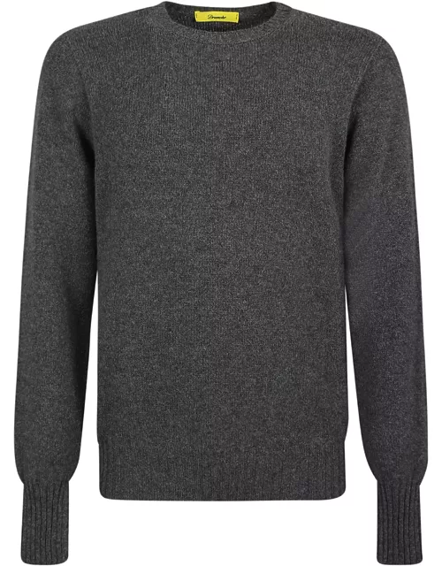 Drumohr Round Neck Rib Trim Plain Sweater