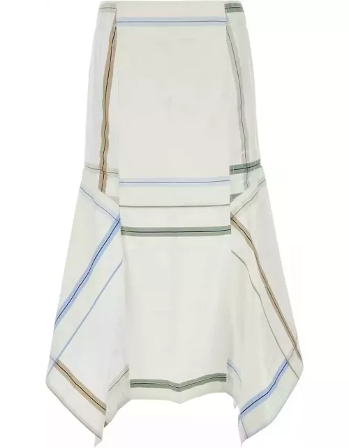 Bottega Veneta Embroidered Cotton Skirt
