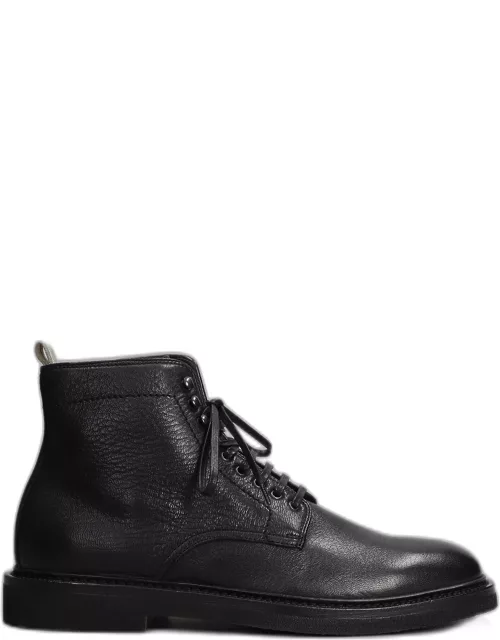 Officine Creative Hopkins Flexi 203 Ankle Boots In Black Leather