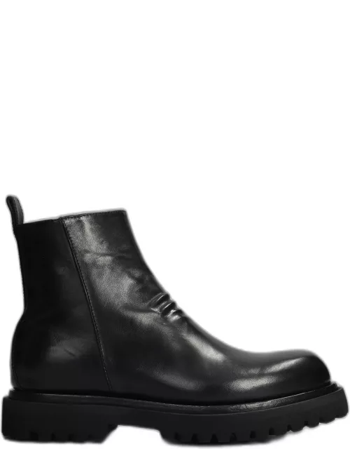Officine Creative Eventual Dd Ankle Boots In Black Leather