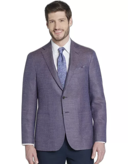 JoS. A. Bank Big & Tall Men's Reserve Collection Tailored Fit Twill Sportcoat , Berry, 52 Regular