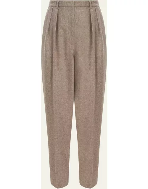 Emmett Double-Pleated Tapered Wool Pant