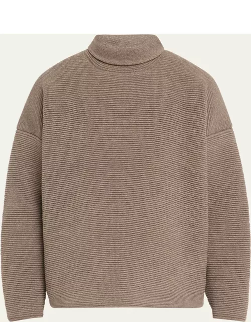 Men's Heavy Ottoman Wool Turtleneck Sweater