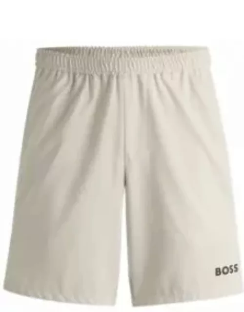 BOSS x Matteo Berrettini tennis shorts with four-way stretch- Light Beige Men's Short
