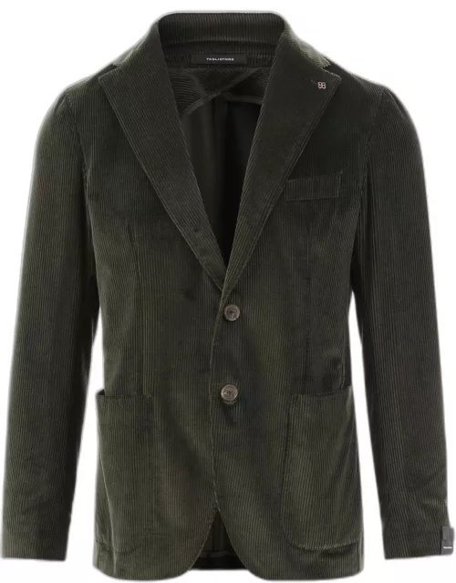 Tagliatore Single-breasted Jacket In Stretch Cotton Velvet
