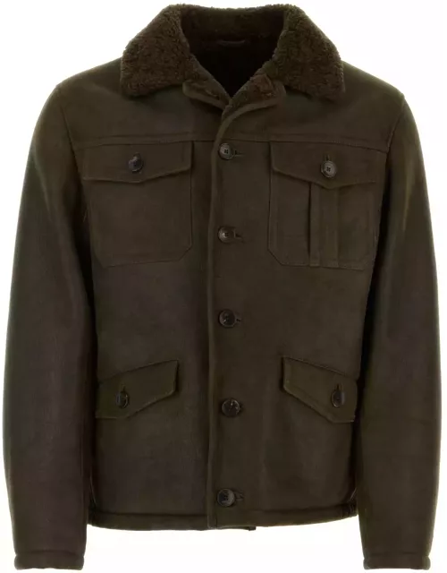 Etro Mud Shearling Jacket