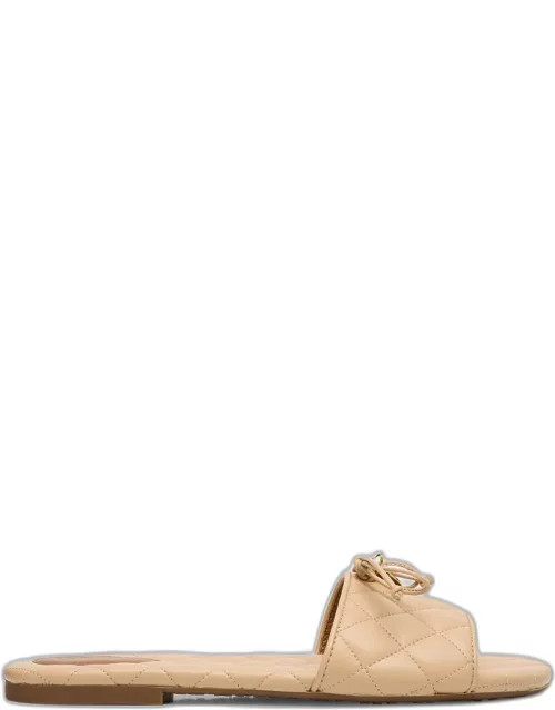 Jodie Quilted Bow Slide Sandal