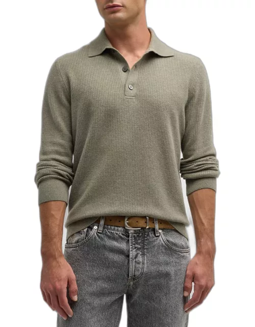Men's Cashmere Polo Sweater