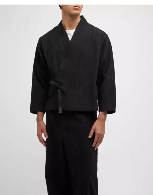 Men's Striped Kimono Jacket