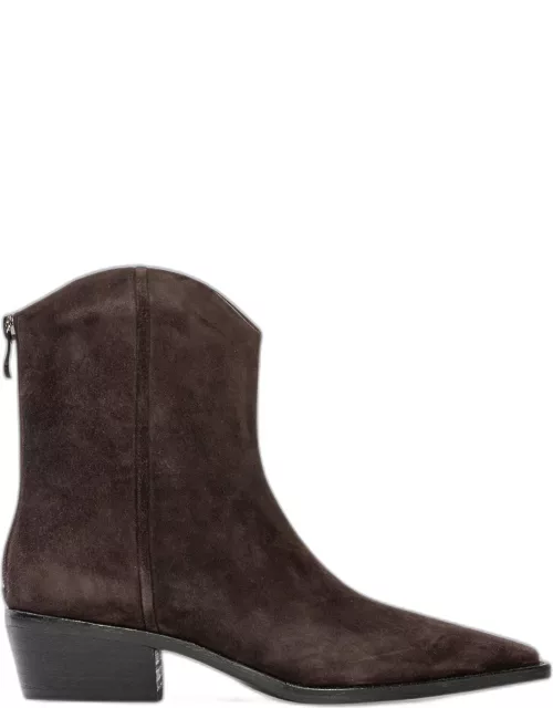 Reed Suede Cowboy Ankle Boot