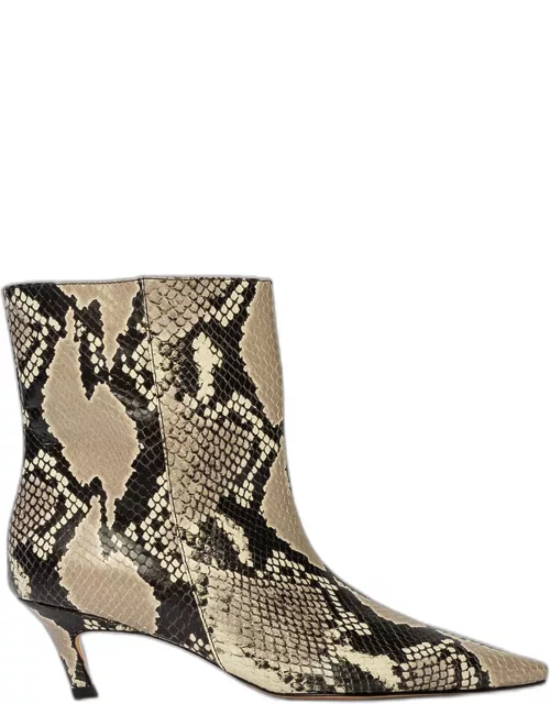 Avenue Snake-Embossed Ankle Boot