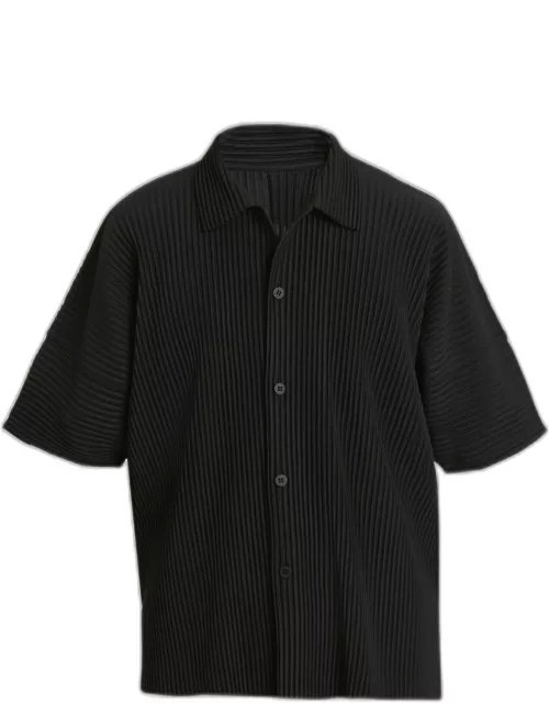 Men's Pleated Camp Shirt