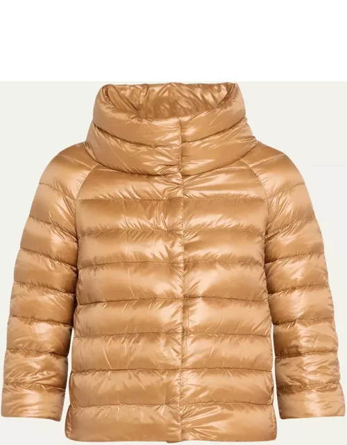 Iconico Piumino Sofia Water-Resistant Nylon Ultralight Puffer Jacket