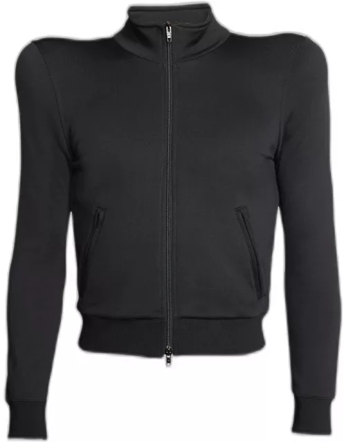 Men's Tracksuit Jacket with Exaggerated Shoulder
