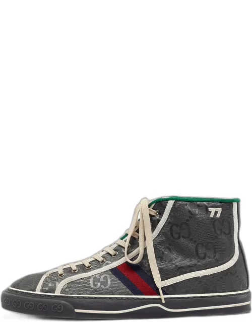 Gucci Grey GG Canvas Tennis 1977 High Top Sneaker