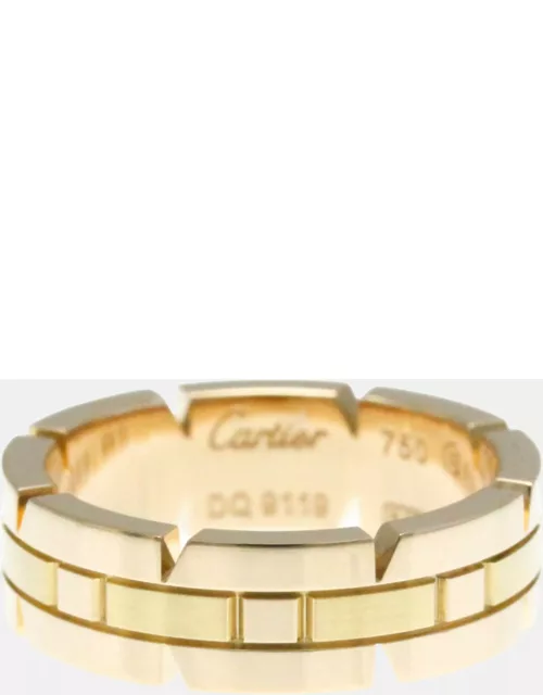 Cartier 18K Yellow Gold Tank Francaise Band Ring EU