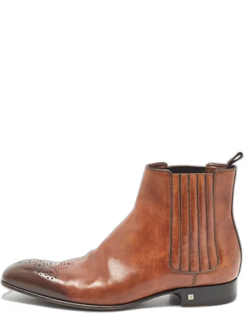 Louis Vuitton Brown Leather Ankle Boot