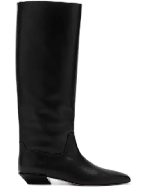Bettina black leather boot