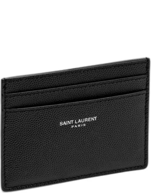 Black leather cardholder