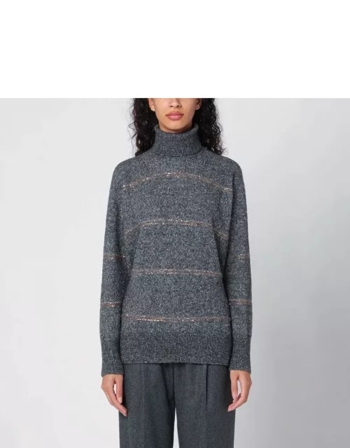 Dark grey turtleneck sweater
