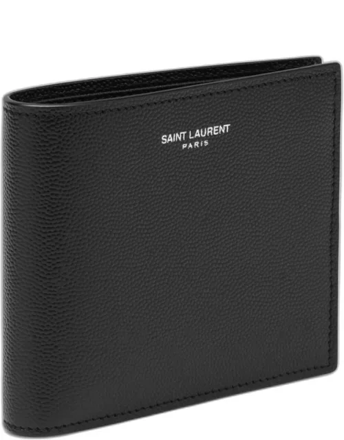 Black smooth leather East/West wallet