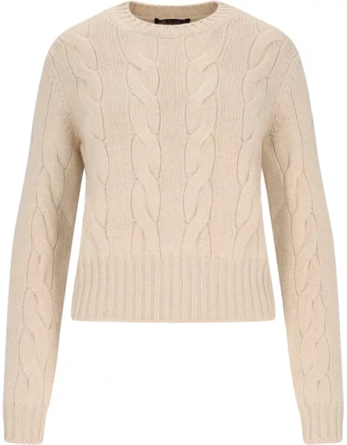 Loro Piana 'Napier' Crewneck Cropped Sweater